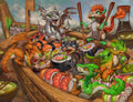 Diamond Painting The Sushi Rollers 30.7" x 23.6" (78cm x 60cm) / Square With 76 Colors Including 2 ABs and 3 Fairy Dust Diamonds / 75,433