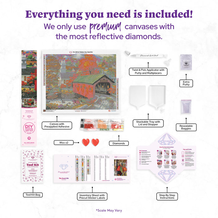 Diamond Painting The Sweet Life 28" x 22″ (71cm x 56cm) / Round With 47 Colors Including 1 AB / 49,896