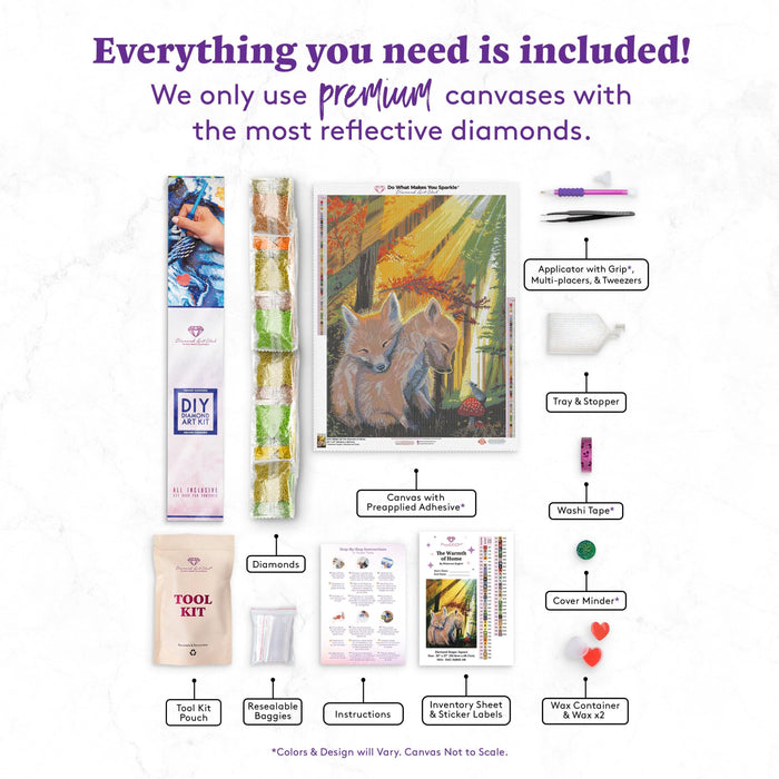 Diamond Painting The Warmth of Home 20" x 27" (50.8cm x 68.7cm) / Square with 60 Colors including 5 ABs / 56,304