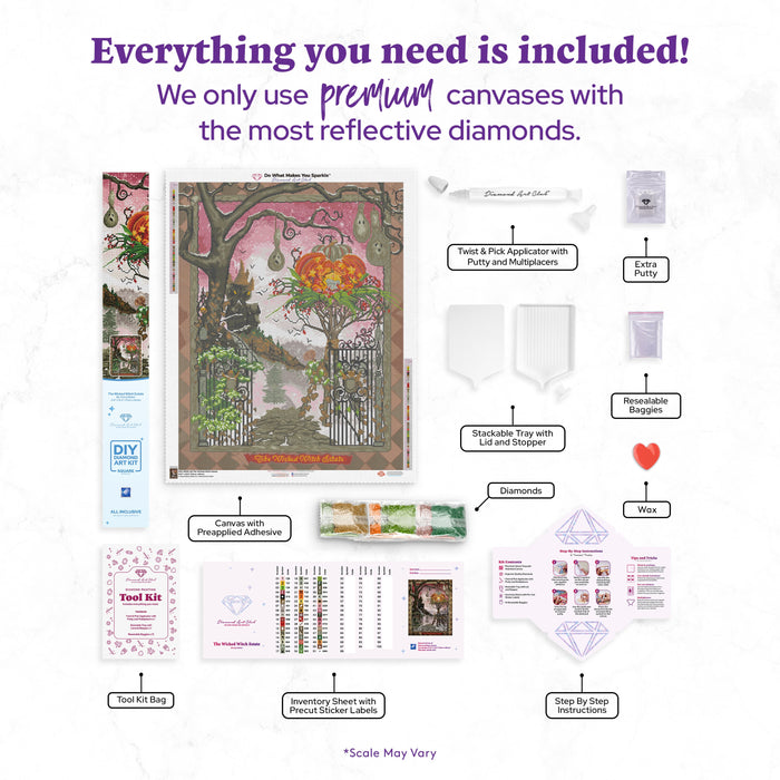 Diamond Painting The Wicked Witch Estate 27.6" x 35.0″ (70cm x 89cm) / Square with 51 Colors including 3 ABs / 97,781