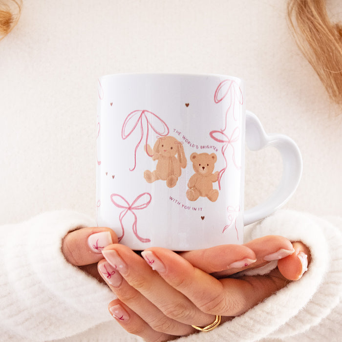 The Worlds Brighter With You In It Individual Mug