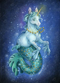 Diamond Painting The Young Mermacorn 20" x 28" (51cm x 71cm) / Square with 38 Colors including 4 ABs / 57,936