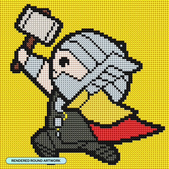 Diamond Painting Thor 9" x 9" (22.8cm x 22.8cm) / Round with 9 Colors including 2 ABs and 1 Fairy Dust Diamond / 6,889
