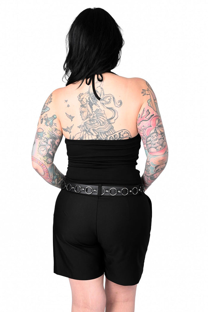 womens black halter top by foxblood