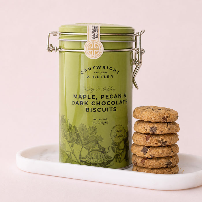 Tin of Maple, Pecan & Dark Chocolate Cartwright & Butler Biscuits | Add On