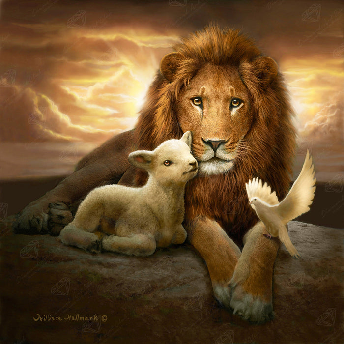 Diamond Painting Trinity of Peace 20" x 20" (50.8cm x 50.8cm) / Square with 41 Colors including 2 ABs / 41,616