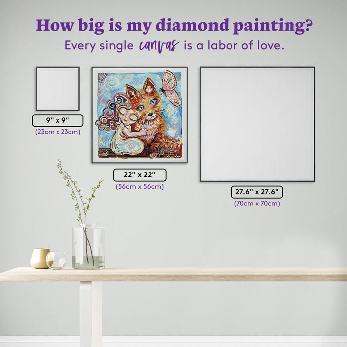 Diamond Painting Trust Through Vulnerability 22" x 22" (56cm x 56cm) / Square with 45 Colors including 4 ABs / 48,841