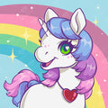 Diamond Painting Unicorn Rainbow  - Holiday Market 9" x 9" (23cm x 23cm) / Round With 24 Colors Including 2 ABs / 6,724