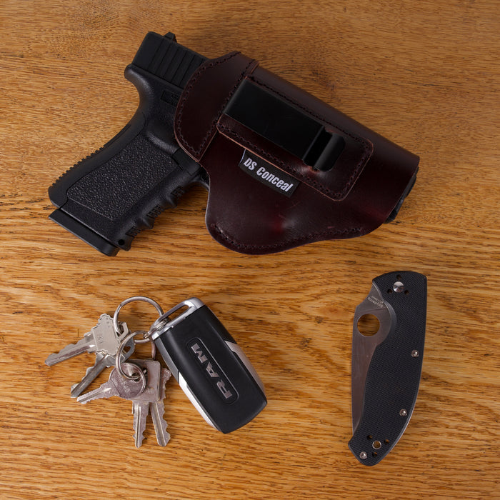 Unisex Inside Waistband Right-Handed Leather Holster by DS Conceal -  Men and Women Holster for Pistol and Gun -  Lady Conceal -  leather air gun case -  leather gun case -  leather gun cases pistol -  vintage leather gun case -  Leather gun case Lumbar Gun -  Genuine Leather Gun Cases -  antique leather gun case soft
