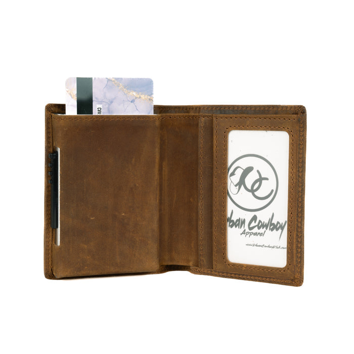 Urban Cowboy Pop-Up Leather Wallet - Org.