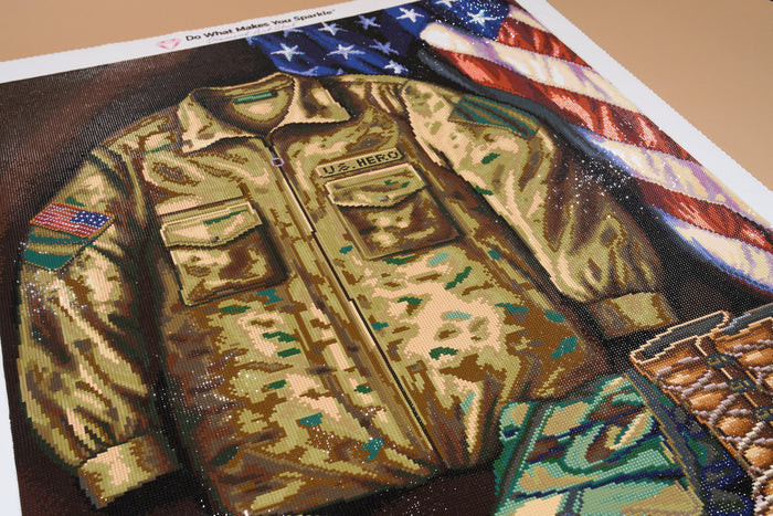 Diamond Painting US Hero 25.6" x 38.6" (65cm x 98cm) / Square with 50 Colors including 2 ABs and 4 Fairy Dust Diamonds / 102,573