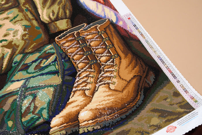 Diamond Painting US Hero 25.6" x 38.6" (65cm x 98cm) / Square with 50 Colors including 2 ABs and 4 Fairy Dust Diamonds / 102,573