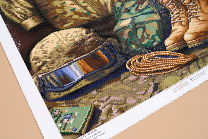 Diamond Painting US Hero 25.6" x 38.6" (65cm x 98cm) / Square with 50 Colors including 2 ABs and 4 Fairy Dust Diamonds / 102,573