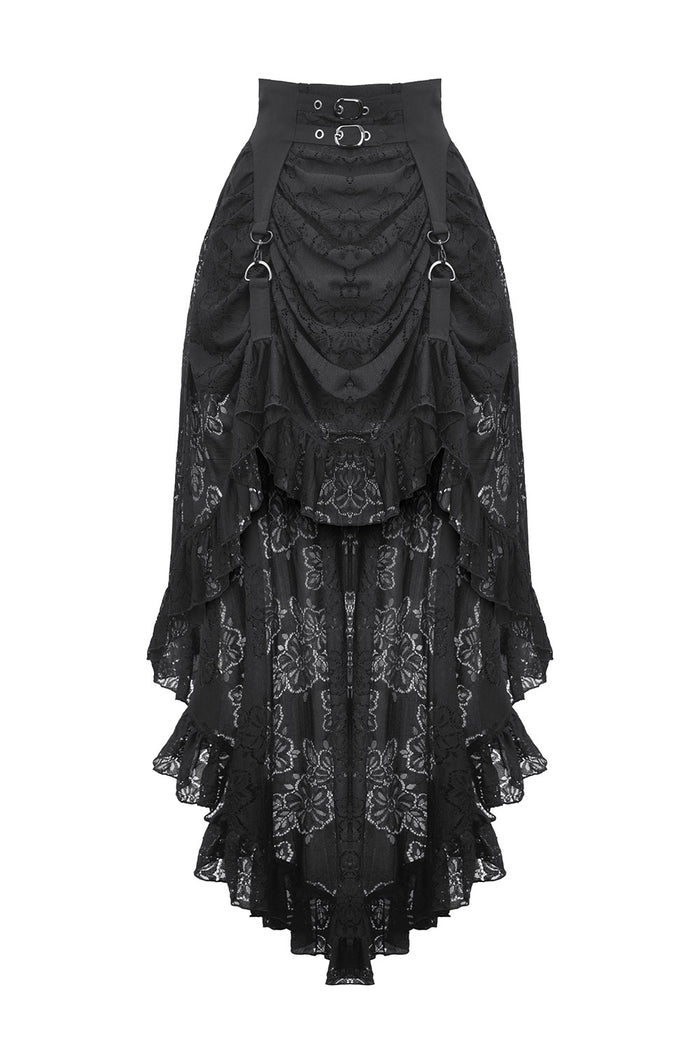 gothic skirt with back train