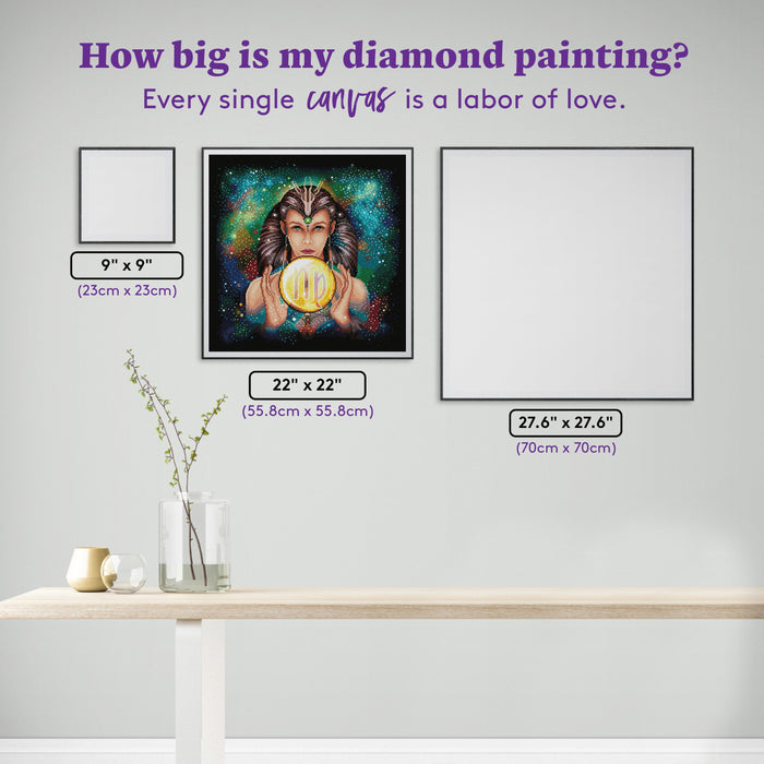 Diamond Painting Virgo 22" x 22" (55.8cm x 55.8cm) / Square with 63 Colors including 3 ABs / 50,176
