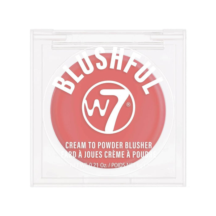W7 BLUSHFUL CREAM TO POWDER BLUSHER AVAILABLE IN 4 SHADES - Beauty Bar