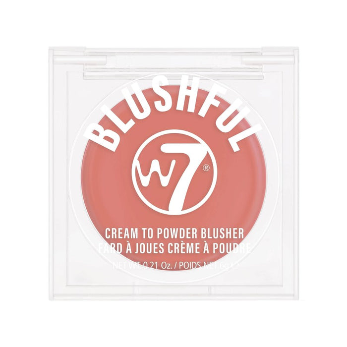 W7 BLUSHFUL CREAM TO POWDER BLUSHER AVAILABLE IN 4 SHADES - Beauty Bar