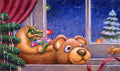 Diamond Painting Waiting for Santa 34" x 20" (85.7cm x 50.7cm) / Round with 60 Colors including 2 ABs and 2 Fairy Dust Diamonds / 55,386