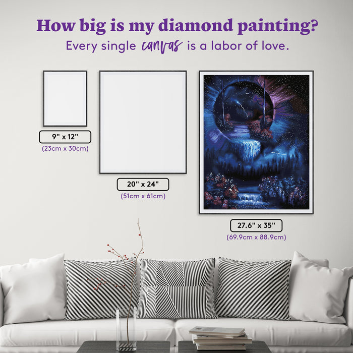 Diamond Painting Water from Another World 27.6" x 35" (69.9cm x 88.9cm) / Square with 49 Colors including 2 ABs and 4 Fairy Dust Diamonds / 100,317