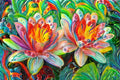 Diamond Painting Water Lilies 33" x 22" (83.7cm x 55.8cm) / Square with 54 Colors including 4 ABs / 75,264