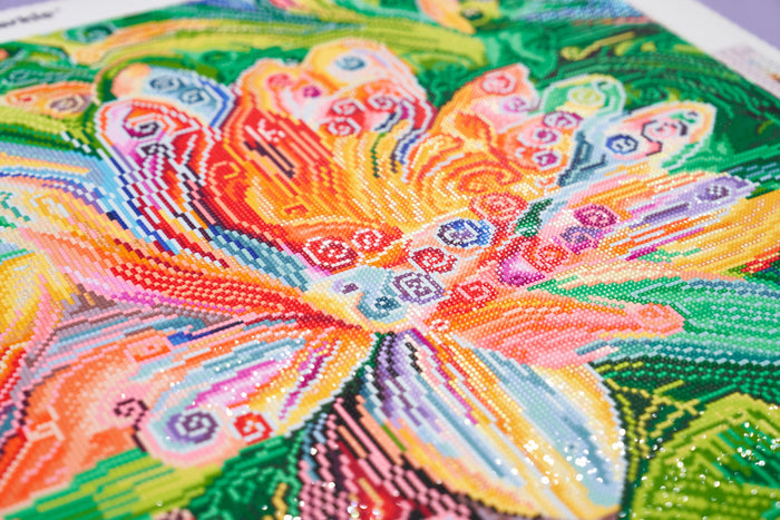 Diamond Painting Water Lilies 33" x 22" (83.7cm x 55.8cm) / Square with 54 Colors including 4 ABs / 75,264