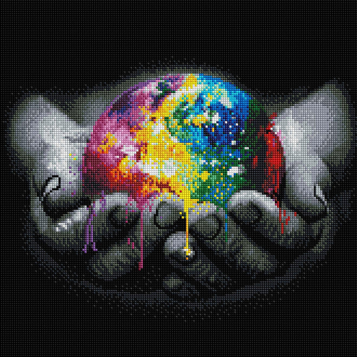 Diamond Painting We Are The World 16.5″ x 16.5″ (42cm x 42cm) / Square with 37 Colors / 27225