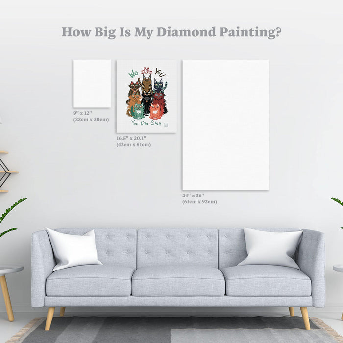 Diamond Painting We Like You 16.5" x 20.1" (42cm x 51cm) / Square With 18 Colors / 33,000