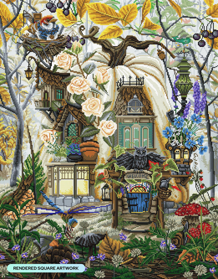 Diamond Painting Welcome Home 25.6" x 32.7" (65cm x 83cm) / Square with 63 Colors including 5 ABs and 1 Fairy Dust Diamonds / 86,913