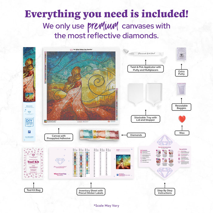 Diamond Painting When I Lost You 27.6" x 27.6" (69.9cm x 69.9cm) / Square with 49 Colors including 4 ABs and 4 Fairy Dust Diamonds / 78,961
