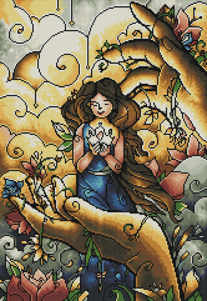 Diamond Painting Who You Say I am 18.5″ x 26.8″ (47cm x 68cm) / Round With 35 Colors Including 1 AB / 40,006