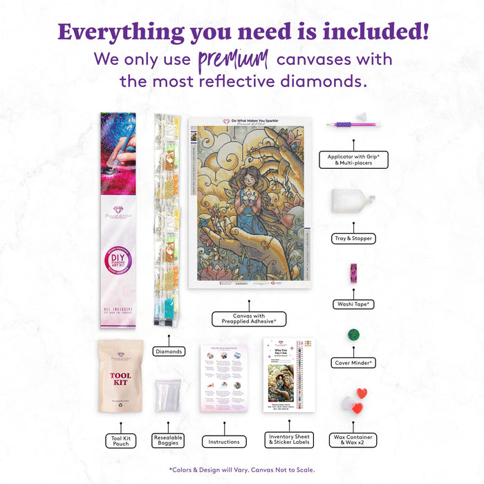 Diamond Painting Who You Say I am 18.5″ x 26.8″ (47cm x 68cm) / Round With 35 Colors Including 1 AB / 40,006