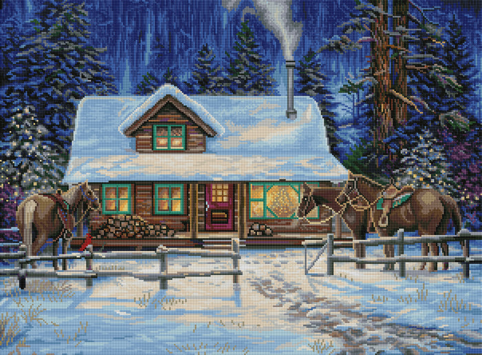 Diamond Painting Winter's Oasis 30″ x 22"(76cm x 56cm) / Square with 51 Colors including 2 ABs / 67,045