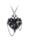black heart punk necklace