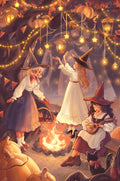 Diamond Painting Witch's Fall Festival 25.6" x 38.6" (65cm x 98cm) / Square with 49 Colors including 1 AB and 1 Iridescent Diamond and 2 Fairy Dust Diamonds / 102,573