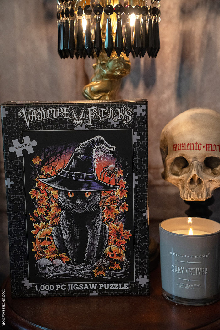 adult halloween cat puzzle