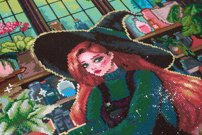 Diamond Painting Witchy Greenhouse 27.6" x 39.8" (69.9cm x 100.8cm) / Square with 71 Colors including 1 AB and 7 Fairy Dust Diamonds / 113,805