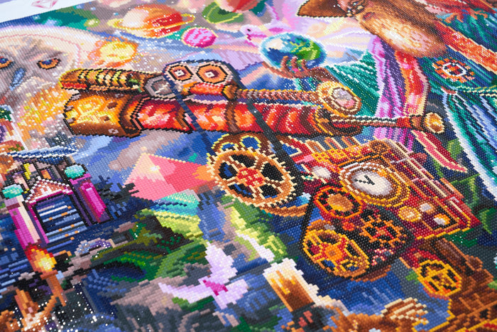 Diamond Painting Wizard's Spell 37" x 27.6" (94cm x 70cm) / Square with 88 Colors including 5 ABs and 3 Fairy Dust Diamonds / 105,937