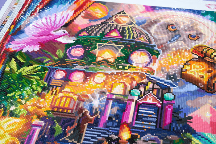 Diamond Painting Wizard's Spell 37" x 27.6" (94cm x 70cm) / Square with 88 Colors including 5 ABs and 3 Fairy Dust Diamonds / 105,937