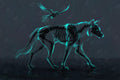 Diamond Painting Wolf And Raven 30" x 20" (76cm x 51cm) / Round with 19 Colors including 2 ABs and 1 Glow in Dark / 49,051