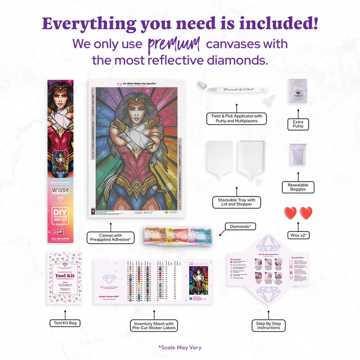 Diamond Painting Wonder Woman 1984™ 20" x 30" (51cm x 76cm) / Square With 67 Colors Including 4 ABs / 60,501