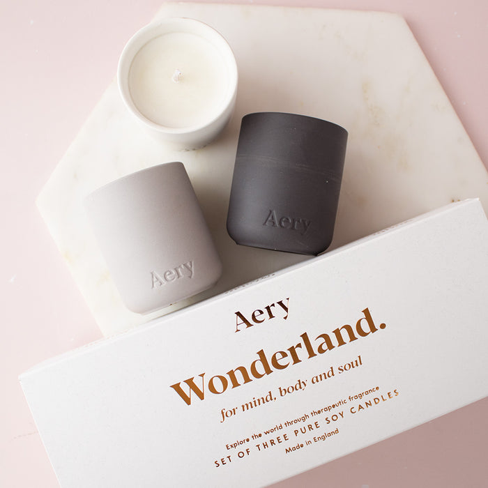 Wonderland Set Of Three Pure Soy Candles