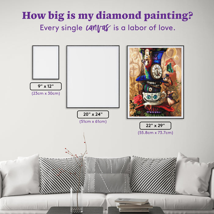 Diamond Painting Wonderland...find your way 22" x 29" (55.8cm x 73.7cm) / Square with 67 Colors including 2 ABs and 3 Fairy Dust Diamonds / 66,304