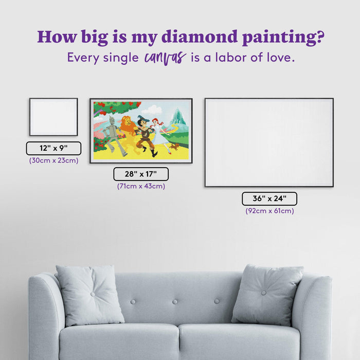 Diamond Painting Yellow Brick Road™ 28" x 17" (71cm x 43cm) / Square With 36 Colors Including 3 ABs / 48,848