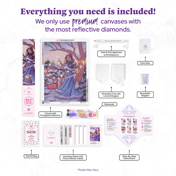 Diamond Painting Yule 22" x 31" (55.8cm x 78.7cm) / Round with 44 Colors including 4 ABs and 2 Fairy Dust Diamonds / 55,919
