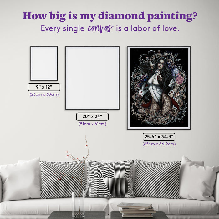 Diamond Painting Zatanna 25.6" x 34.3" (65cm x 86.9cm) / Square with 47 Colors including 5 Fairy Dust Diamonds / 91,089