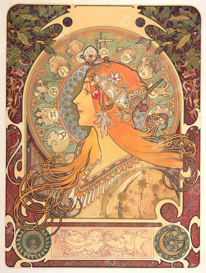 Diamond Painting Zodiac 27.6" x 36.6" (70cm x 93cm) / Square with 41 Colors including 4 ABs / 104,813