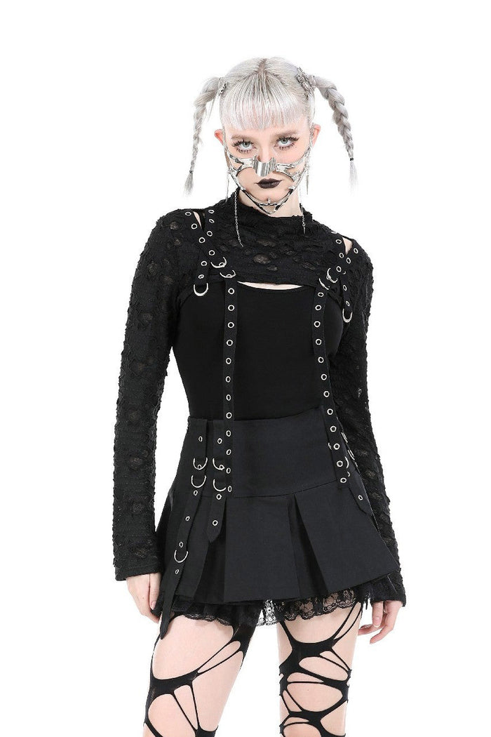 womens distressed post-apocalyptic shrug